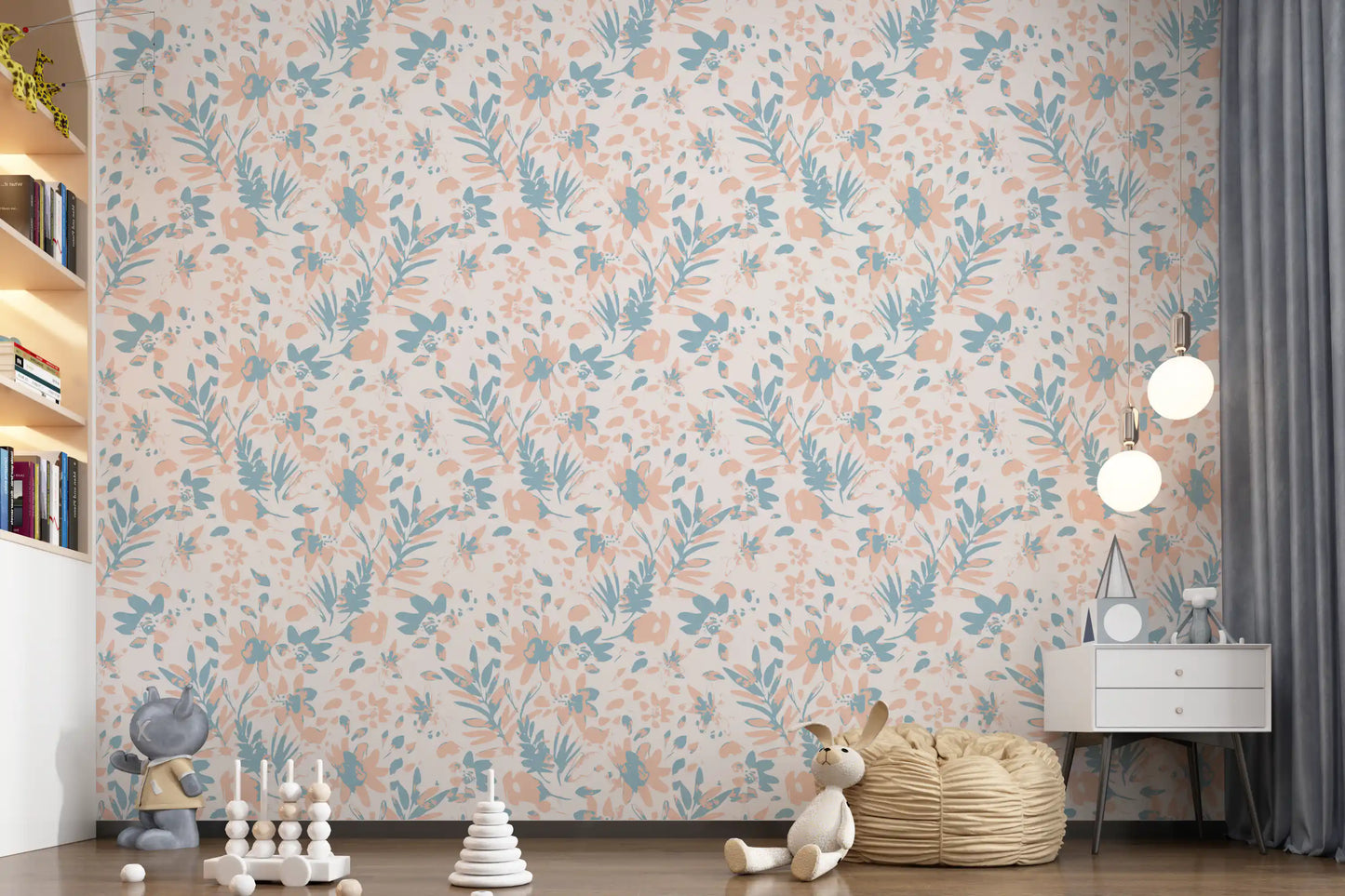 Soft Watercolor Petal Motif Wallpaper⁠
