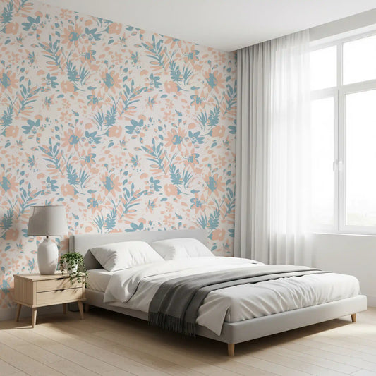 Soft Watercolor Petal Motif Wallpaper⁠