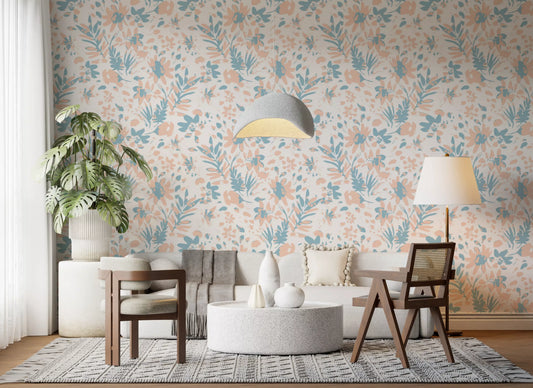 Soft Watercolor Petal Motif Wallpaper⁠