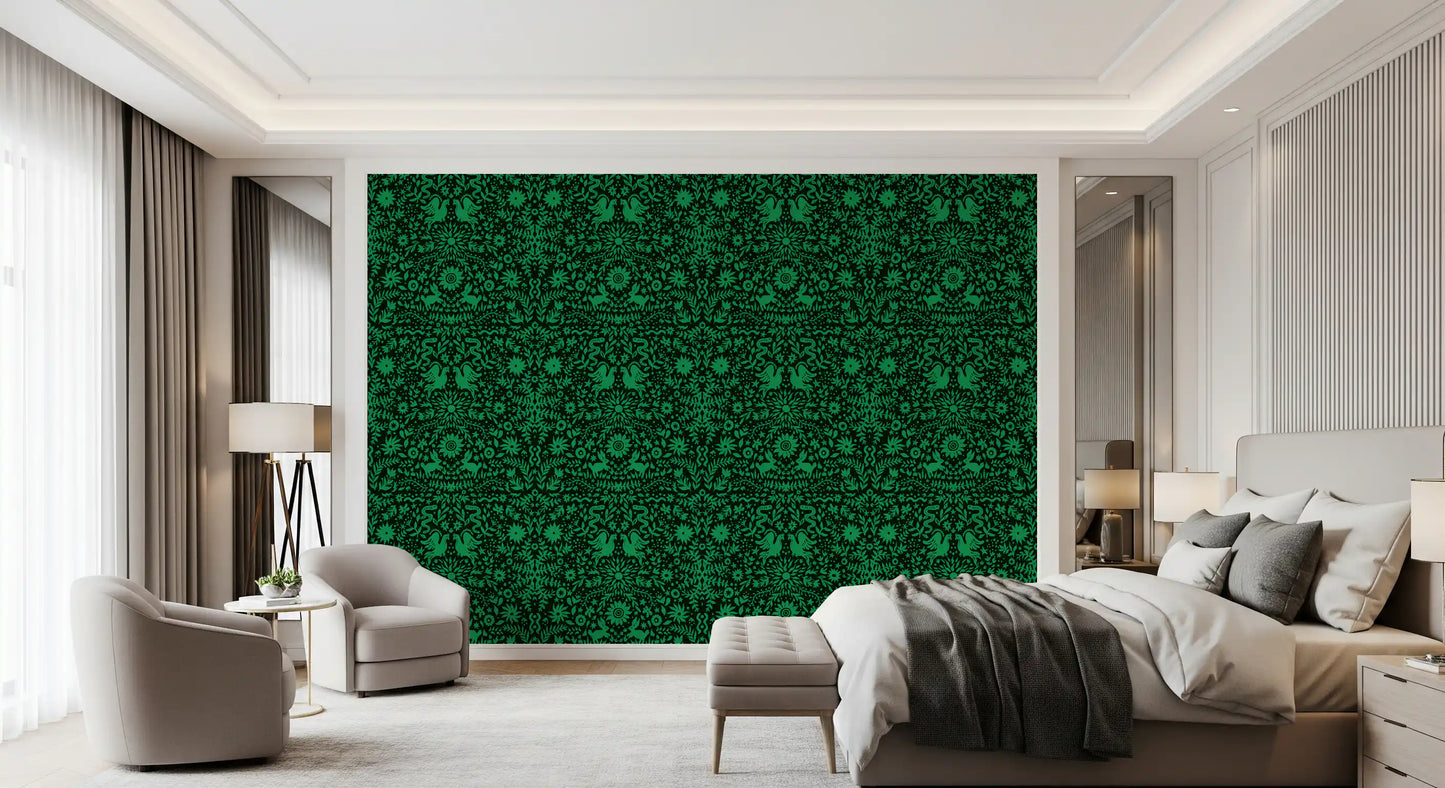 Forest Folk Tale Botanical Wallpaper⁠