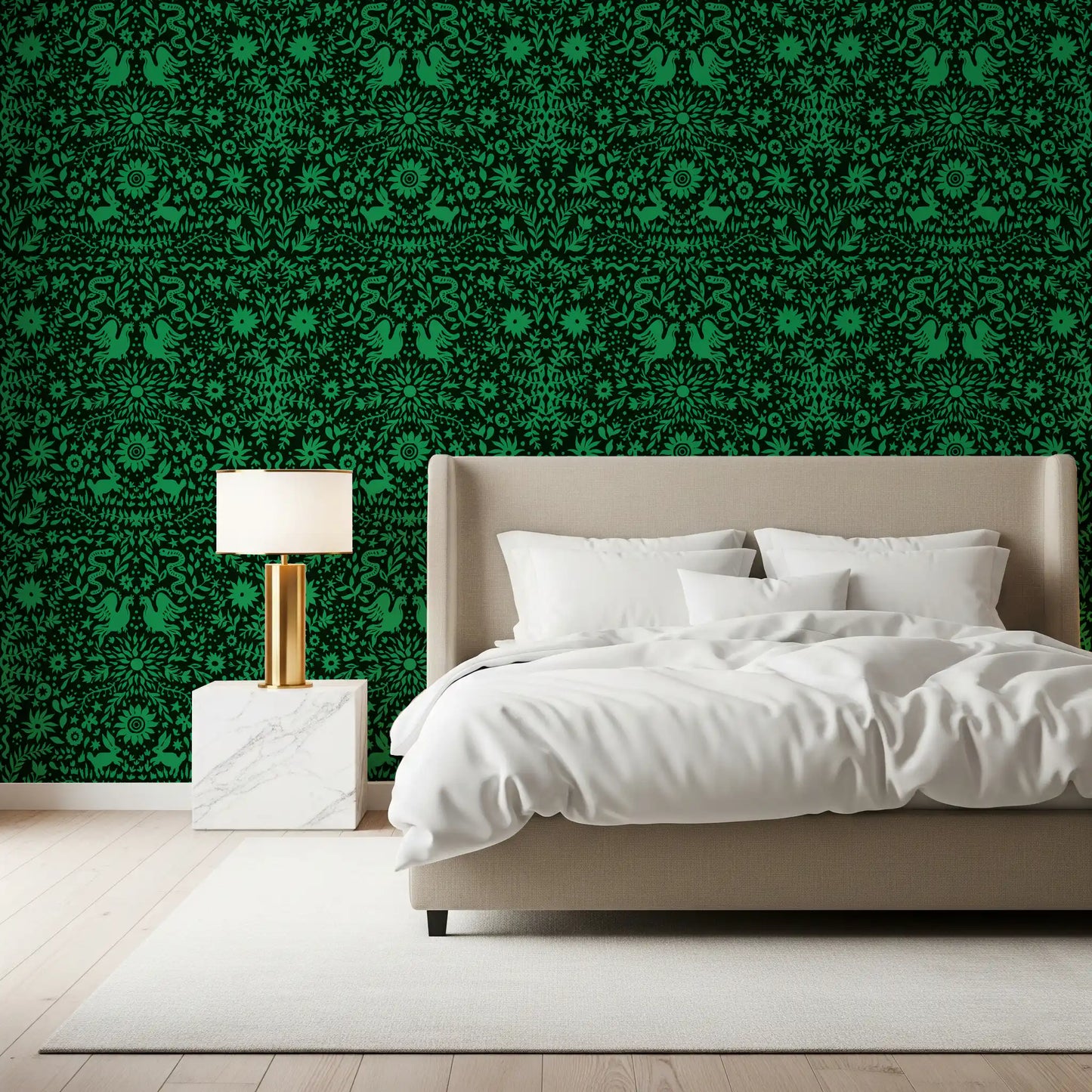Forest Folk Tale Botanical Wallpaper⁠