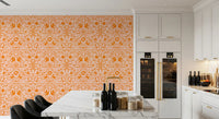 Mexican Folk Art Sun and Animal Pattern Wallpaper⁠