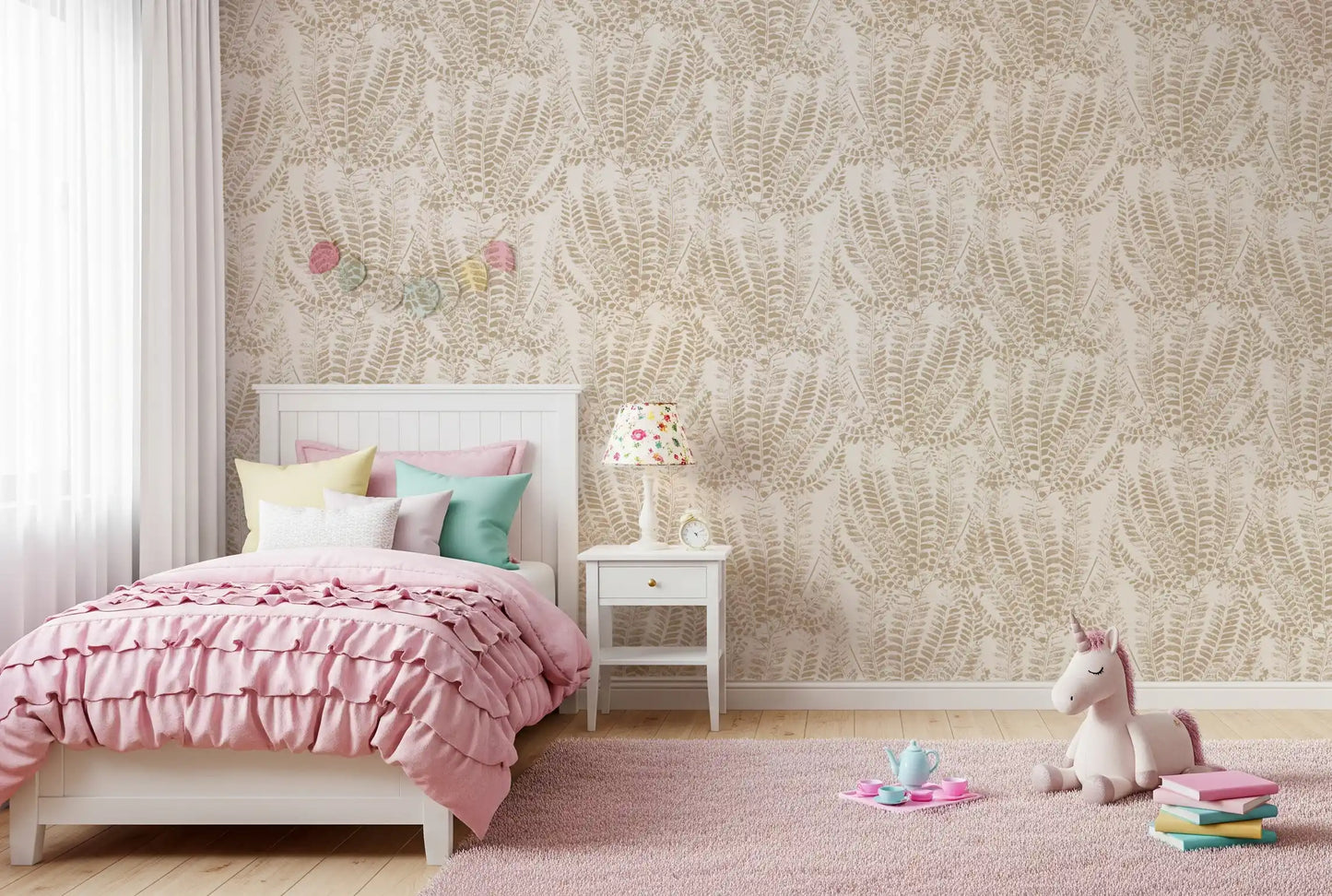 Rustic Fern Botanical Print Wallpaper⁠