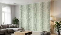Sage Brushstroke Vertical Stripes Wallpaper⁠