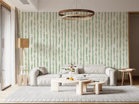 Sage Brushstroke Vertical Stripes Wallpaper⁠