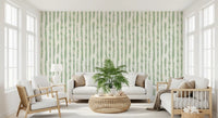 Sage Brushstroke Vertical Stripes Wallpaper⁠