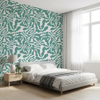 Sage Botanical Leaf Trail Wallpaper⁠
