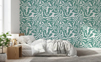 Sage Botanical Leaf Trail Wallpaper⁠