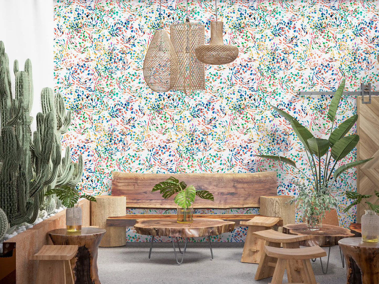 Vibrant Abstract Confetti Sprinkles Wallpaper⁠