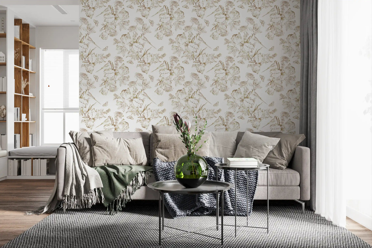 Ethereal Winged Meadow Motif Wallpaper⁠