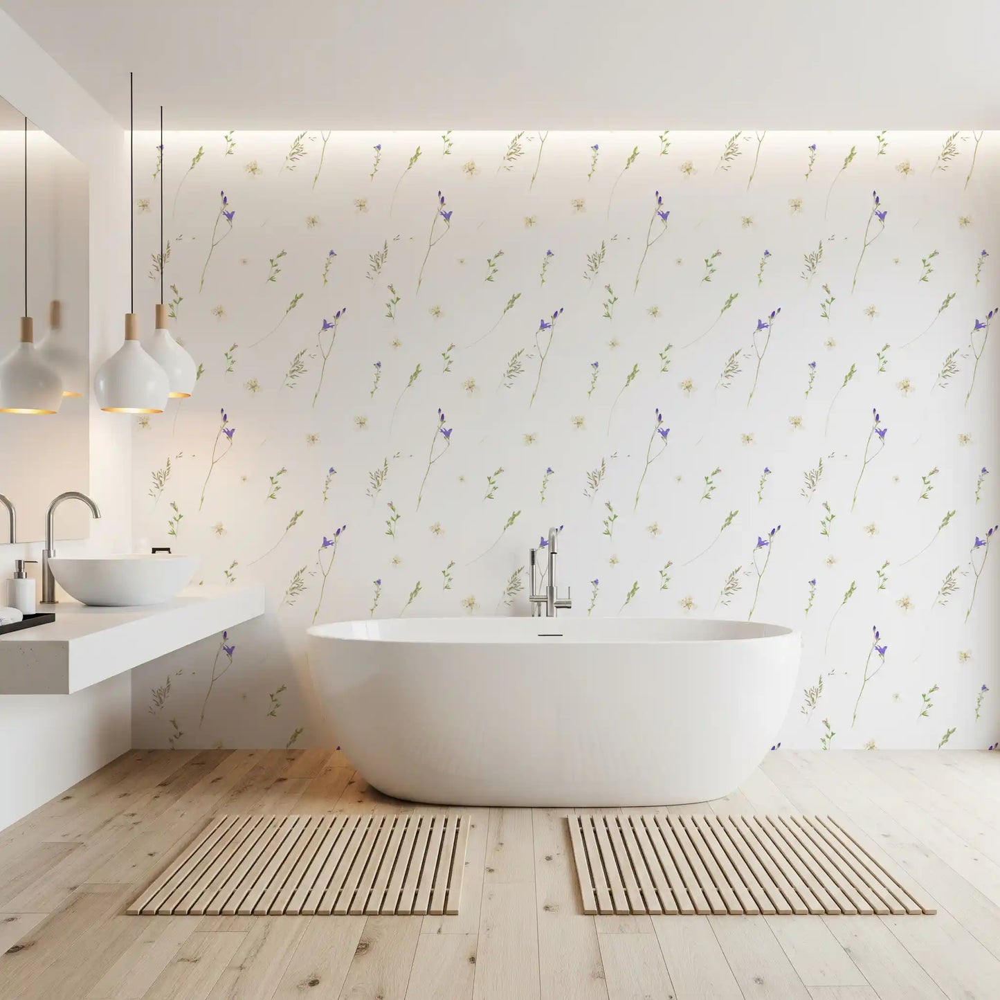 Botanical Pressed Grasses Wallpaper⁠