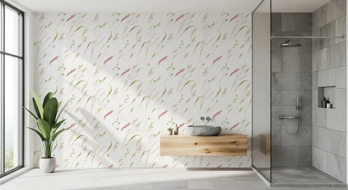 Rustic Meadow Sprigs Wallpaper⁠