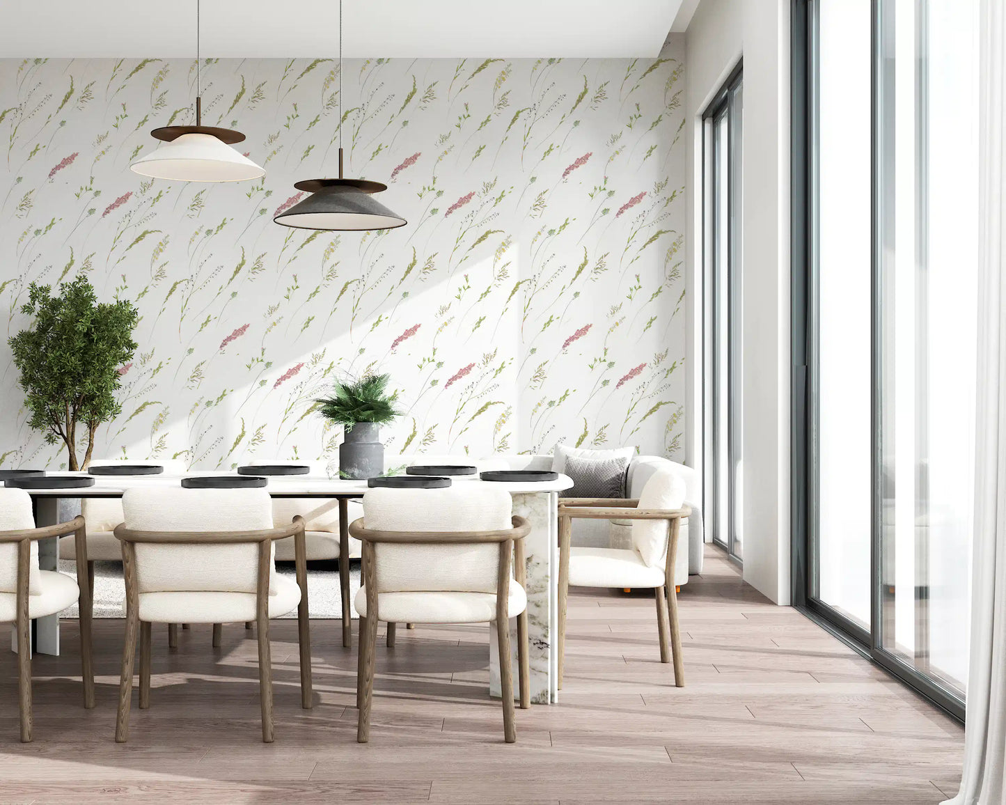 Rustic Meadow Sprigs Wallpaper⁠