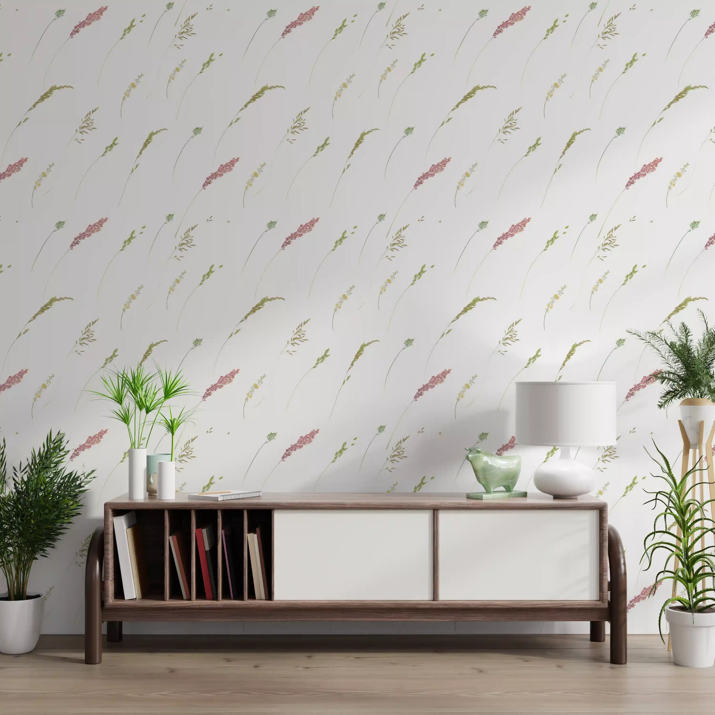 Ethereal Botanical Stems Wallpaper⁠
