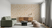 Minimalist Gold Floral Sprigs Wallpaper⁠