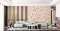 Minimalist Gold Floral Sprigs Wallpaper⁠