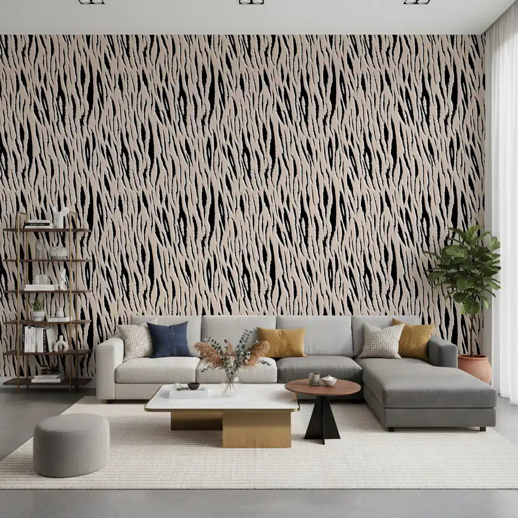 Abstract Zebra Stripe Texture Wallpaper⁠