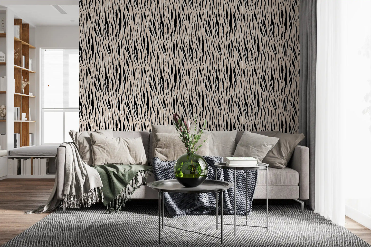 Abstract Zebra Stripe Texture Wallpaper⁠