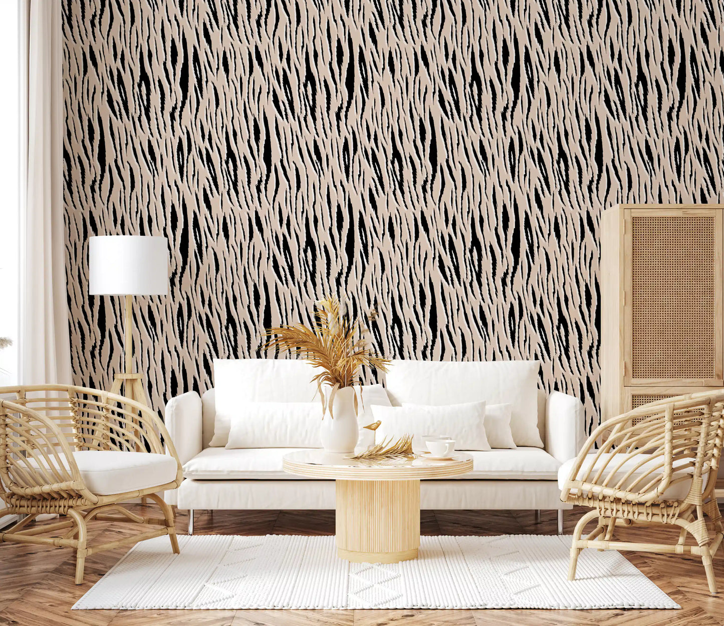 Abstract Zebra Stripe Texture Wallpaper⁠