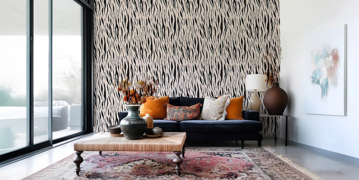 Abstract Zebra Stripe Texture Wallpaper⁠