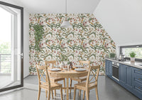 Vintage Botanical Orchid Trail Wallpaper⁠