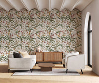 Vintage Botanical Orchid Trail Wallpaper⁠