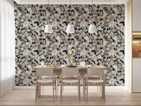 Rustic Floral Silhouette Art Wallpaper⁠
