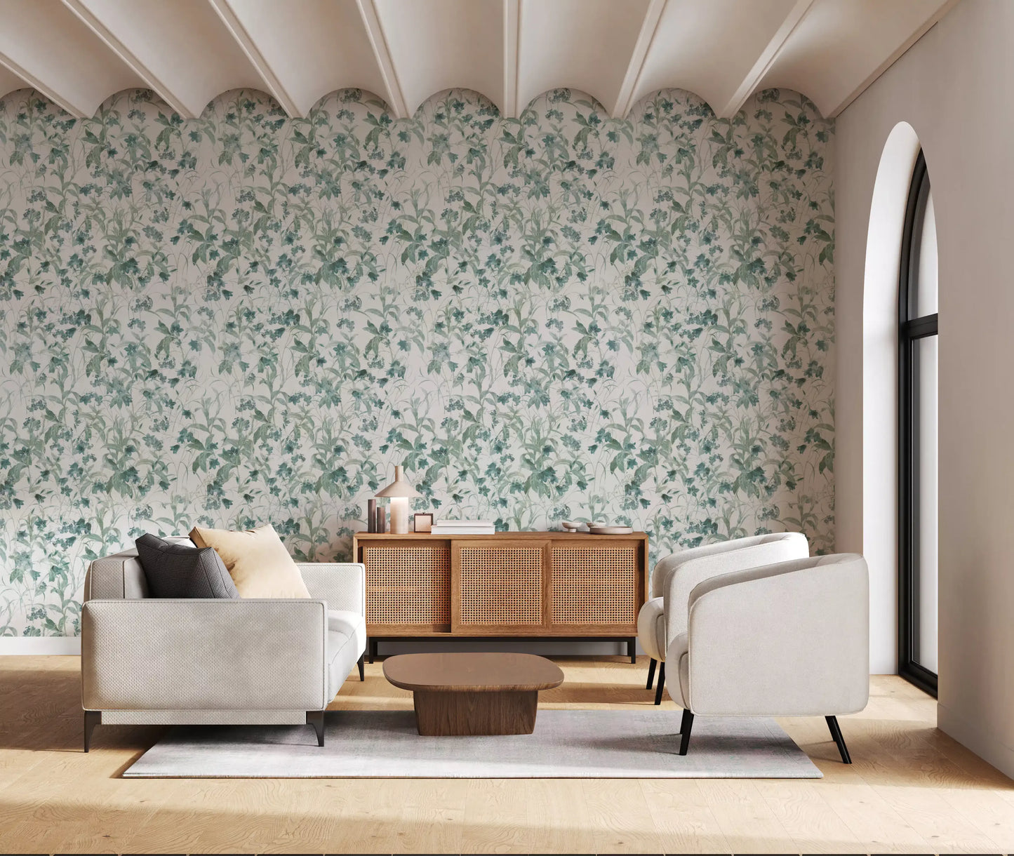 Vintage Countryside Floral Study Wallpaper⁠