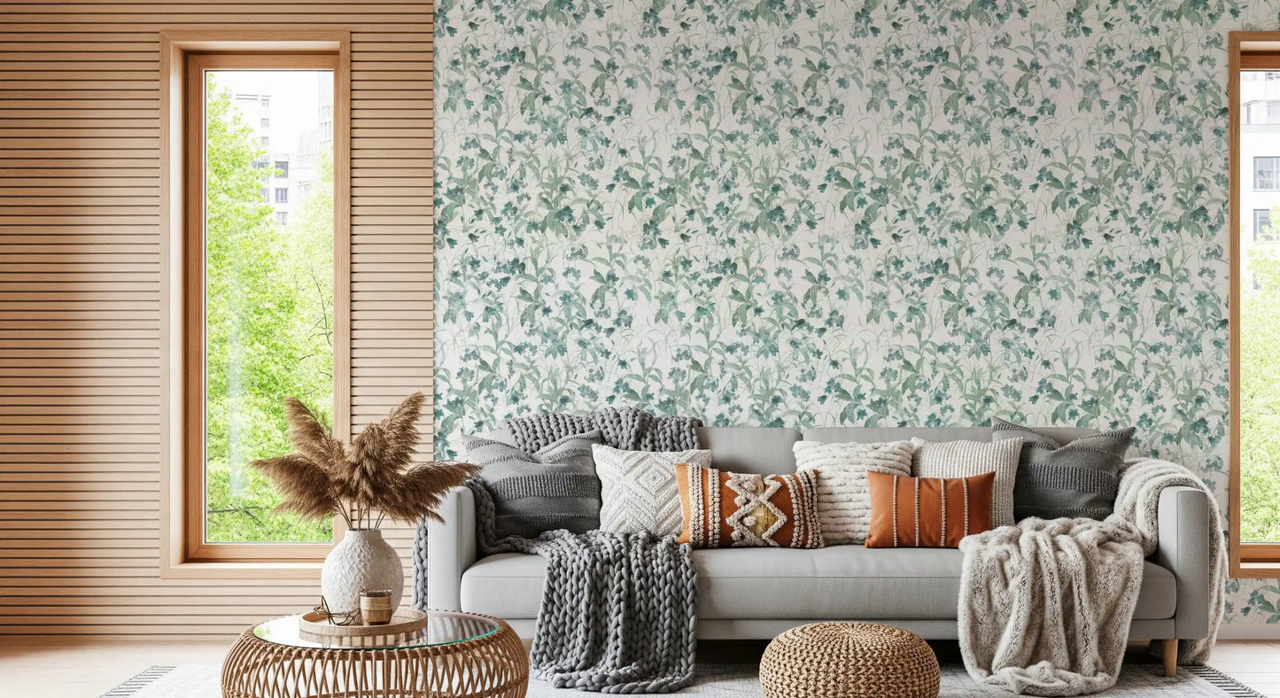 Vintage Countryside Floral Study Wallpaper⁠