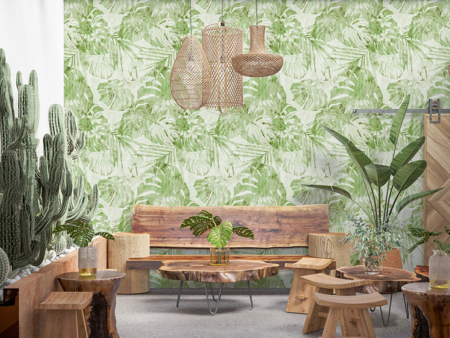 Verdant Botanical Tropics Wallpaper⁠