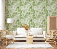 Verdant Botanical Tropics Wallpaper⁠