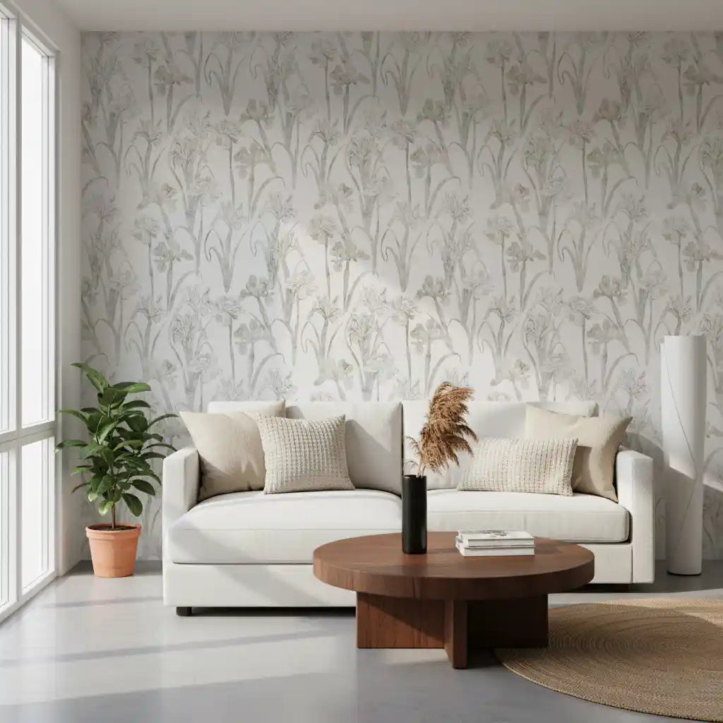 Serene Botanical Sketch Wallpaper⁠