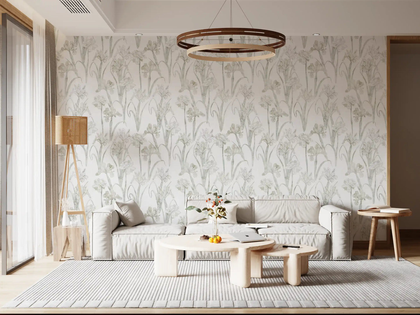 Serene Botanical Sketch Wallpaper⁠