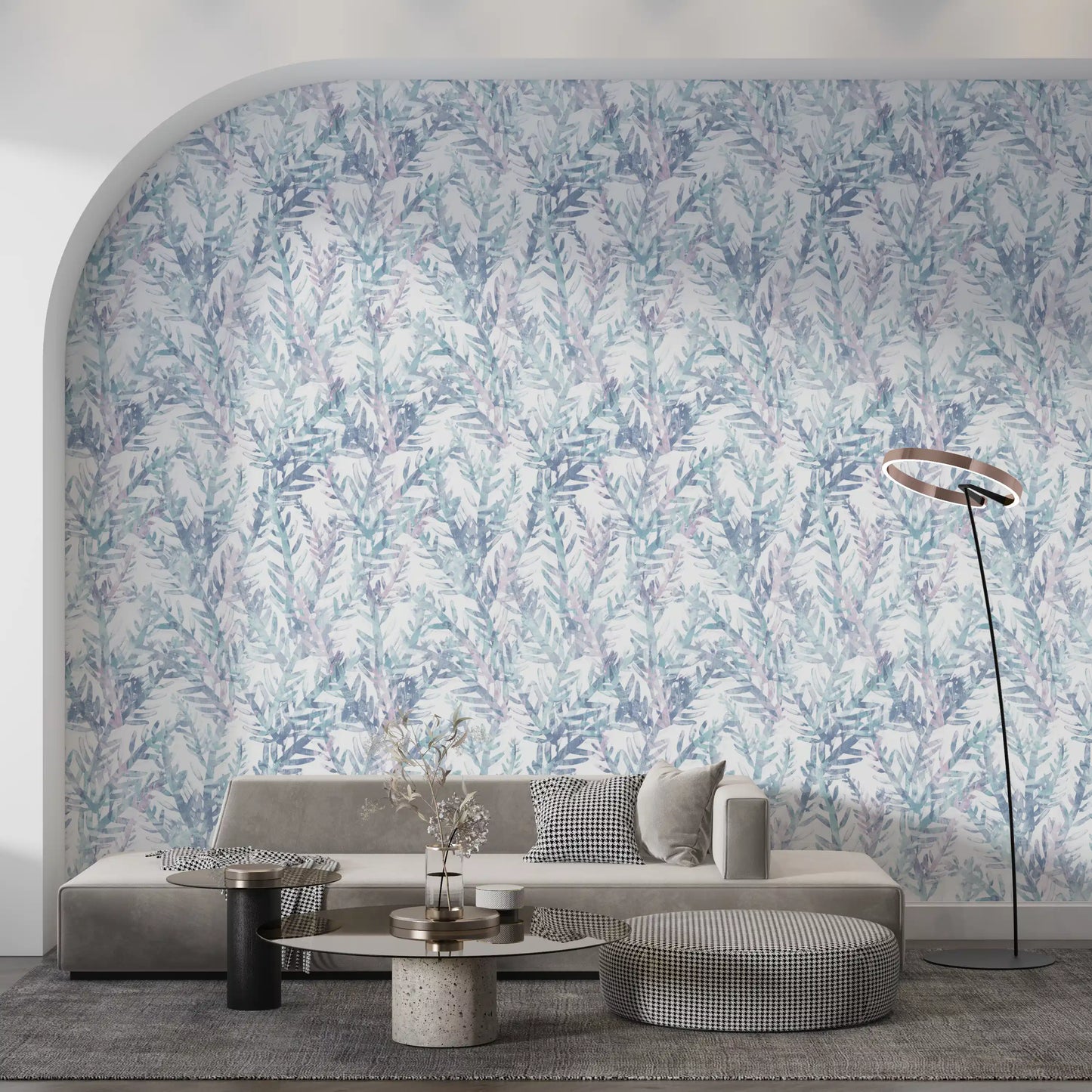 Ethereal Botanical Fern Frost Wallpaper⁠