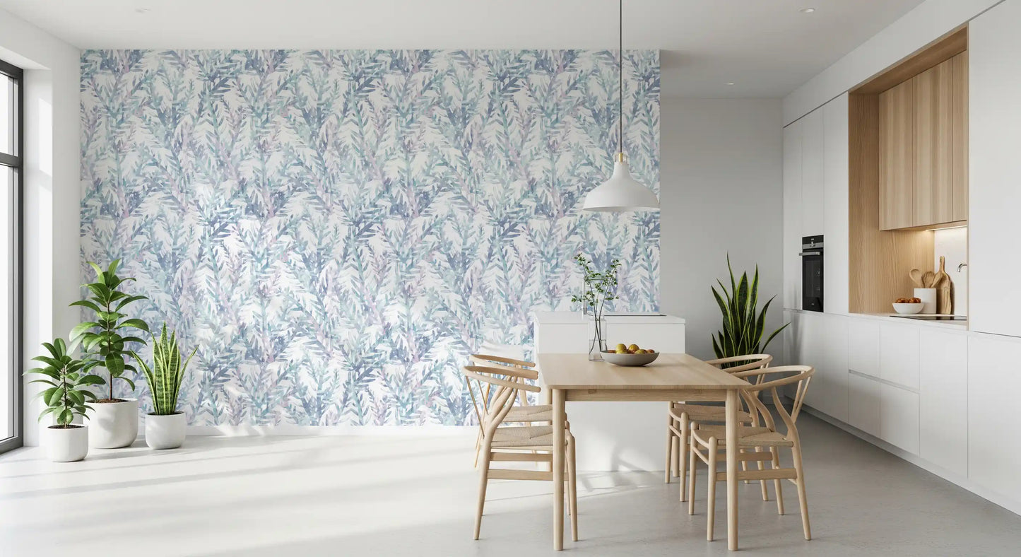 Ethereal Botanical Fern Frost Wallpaper⁠