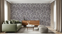 Muted Mauve Leaf Silhouette Wallpaper⁠