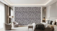 Muted Mauve Leaf Silhouette Wallpaper⁠