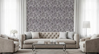 Muted Mauve Leaf Silhouette Wallpaper⁠