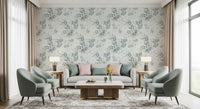 Muted Sage Botanical Sprigs Wallpaper⁠