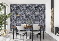 Midnight Flora Grunge Wallpaper⁠