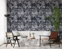Midnight Flora Grunge Wallpaper⁠