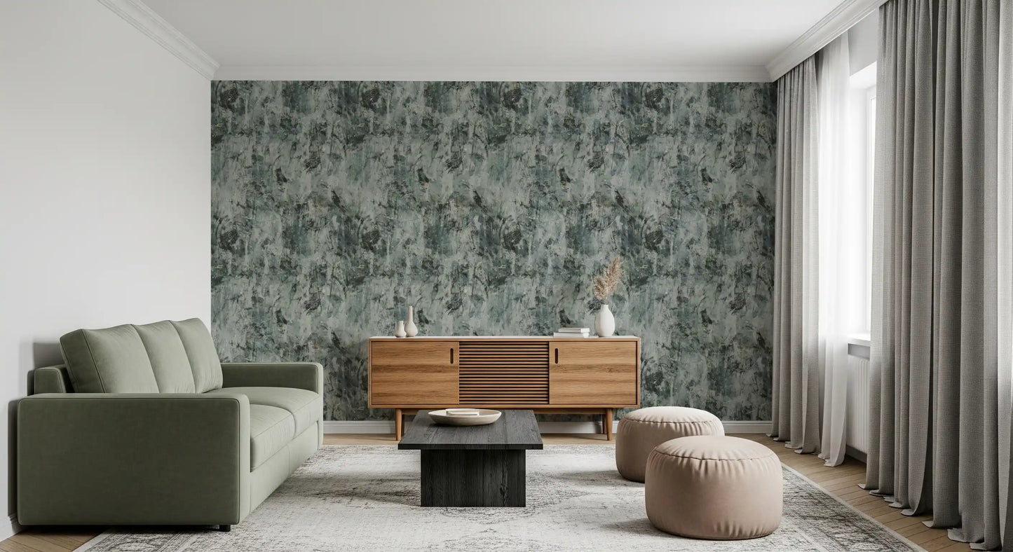 Industrial Sage Concrete Texture Wallpaper⁠