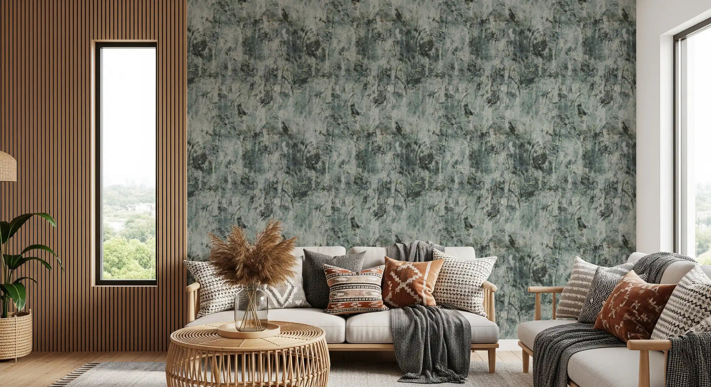 Industrial Sage Concrete Texture Wallpaper⁠