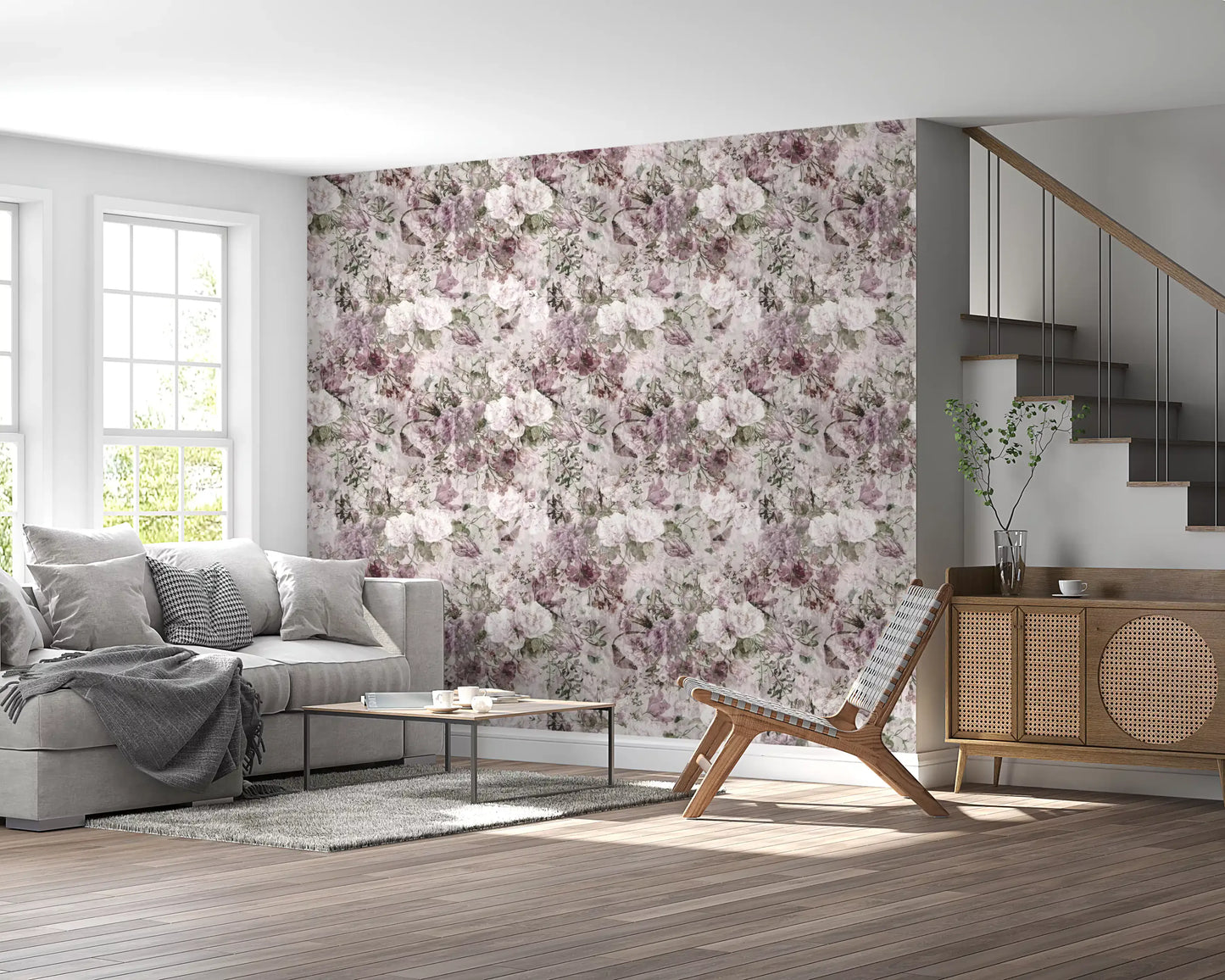 Vintage Botanical Floral Art Wallpaper⁠
