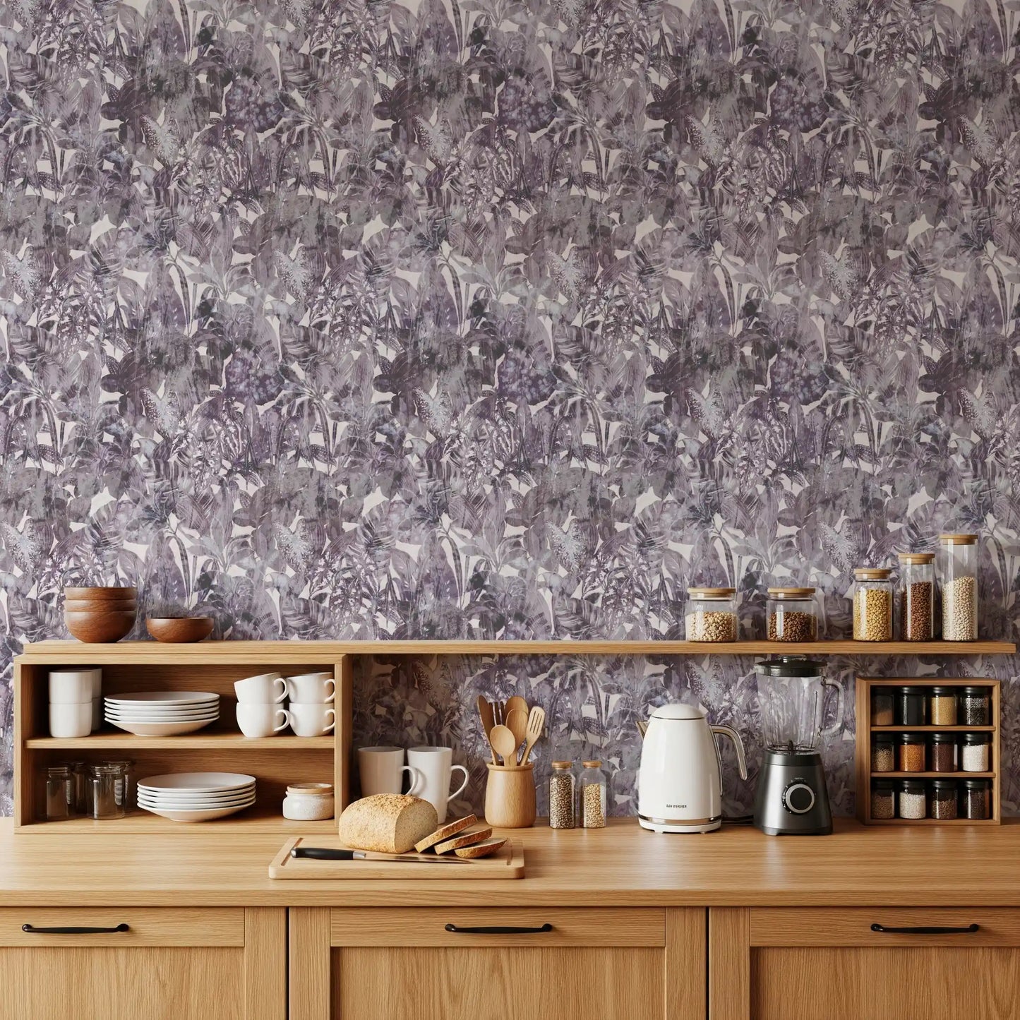 Monochromatic Foliage Serenity Wallpaper⁠