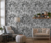 Monochrome Jungle Foliage Wallpaper⁠