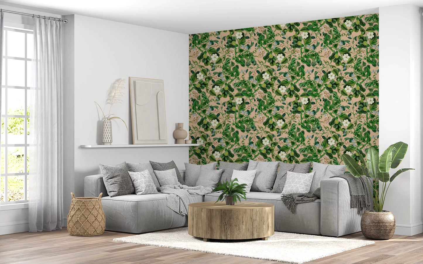 Vintage Botanical Foliage Wallpaper⁠