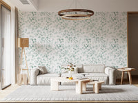 Ethereal Sage Leaf Botanical Repeat Wallpaper⁠