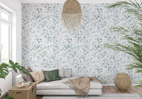 Ethereal Sage Leaf Botanical Repeat Wallpaper⁠
