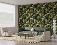 Rustic Botanical Forest Illustration Wallpaper⁠